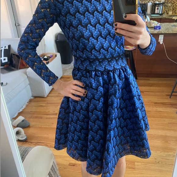 Dark blue long sleeve cocktail dress, size 1, Maje - Picture 11 of 15